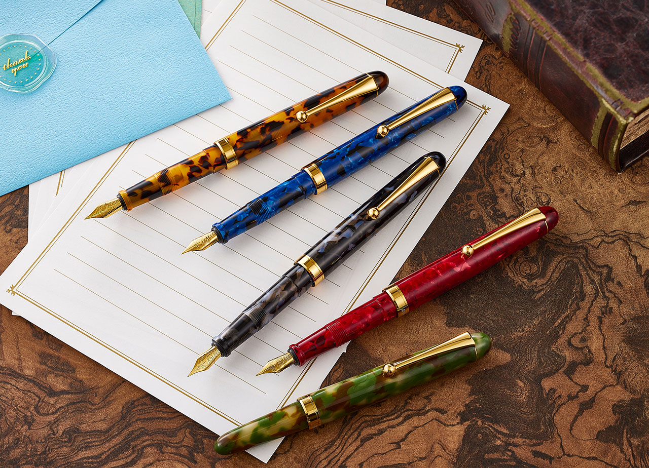 大西製作所 アセテート ショート万年筆/ペンクリップ付き