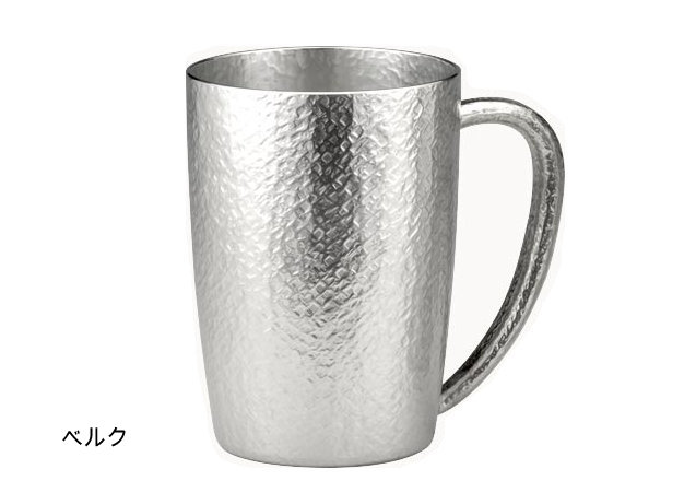 錫製のジョッキ 名入れ可 桐箱入り -大阪錫器