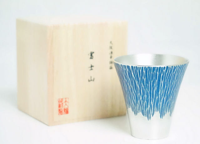 富士山シリーズ 錫製のタンブラー -大阪錫器