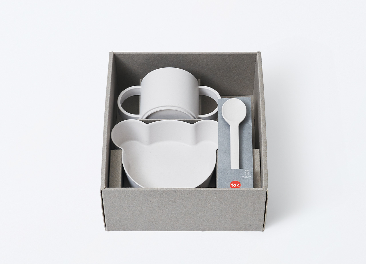 竹が原料 環境に優しい BIOキッズディッシュ ギフトボックス ベア ミニ