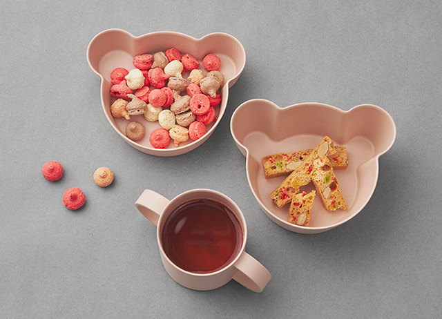 竹が原料 環境に優しい BIOキッズディッシュ ギフトボックス ベア ミニ