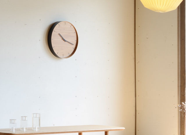 竹製のウォールクロック 送料無料 -テオリ TEORI