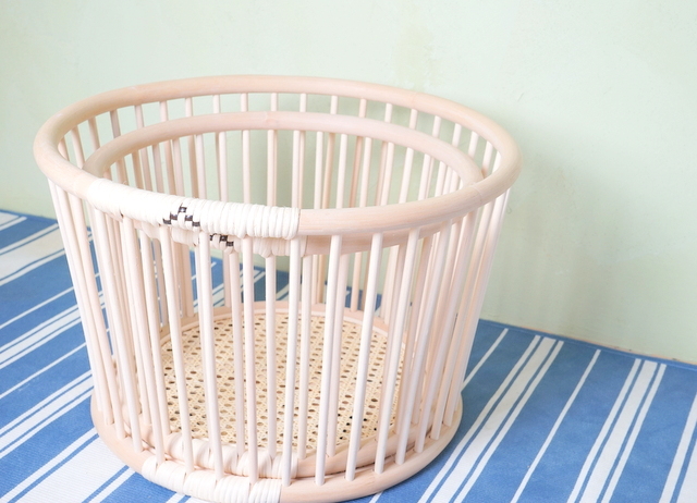 籐のバスケット 丸型 送料無料 - ツルヤ商店