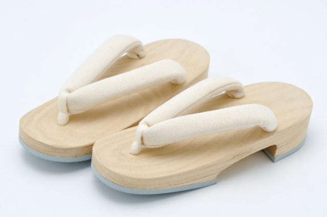 右近下駄（子供）生成り鼻緒