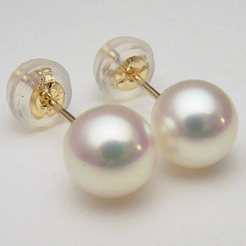 Pt900/K18/K14WGアコヤ真珠ピアス(SVイヤリング、チャーム)【送料無料】【6mm-6.5mm】【越物】ews-7040(あこや本真珠 アコヤ本真珠 あこや真珠 和珠 パールピアス 本真珠 パール 直結 18金 伊勢志摩 18金 プラチナ900 ピアス イヤリングもOK 誕生日 プレゼント)