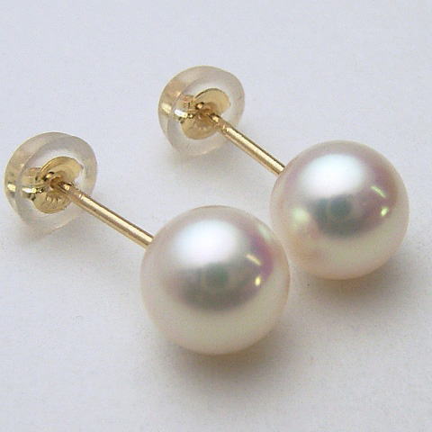 Pt900/K18/K14WGアコヤ真珠ピアス(SVイヤリング、チャーム)【越物】【6.5mm-7mm】ewk-5230【メール便送料無料】(あこや真珠 和珠 あこや本真珠 アコヤ本真珠 パールピアス 真珠ピアス 本真珠 パール 伊勢志摩 直結 18金 プラチナ900 ピアス イヤリングもOK)