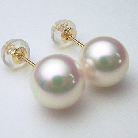 Pt900/K18/K14WGアコヤ真珠ピアス(イヤリング　チャーム )【8mm-8.5mm】ewn-5861【花珠級】【激安】【送料無料】(あこや真珠 和珠 あこや本真珠 パールピアス アコヤ本真珠 本真珠 パール 直結 18金　プラチナ900 ピアス 真珠イヤリングもOK)