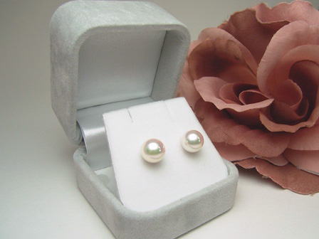 Pt900/K18/K14WGアコヤ真珠ピアス(イヤリング チャーム )【8mm-8.5mm  