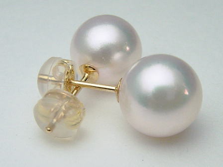 アコヤ真珠 4.9-3.4mm K14 WG イヤリング ホワイトゴールド 585 パール  