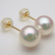 Pt900/K18/K14WGアコヤ真珠ピアス(イヤリング　チャーム )【7.5mm-8mm】【越物】【花珠級】【激安】【送料無料】ewn-5835　(あこや真珠 アコヤ本真珠 パールピアス 本真珠 真珠ピアス パール 直結　18金 プラチナ900 ピアス 真珠イヤリングもOK クリスマス)