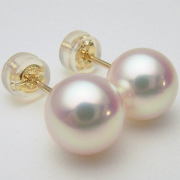 Pt900/K18/K14WGアコヤ真珠ピアス(イヤリング　チャーム )【8.5mm-9mm】ewr-7019【花珠級】【激安】【送料無料】(あこや真珠 和珠 あこや本真珠 パールピアス アコヤ本真珠 本真珠 パール 直結 18金　プラチナ900 ピアス 真珠イヤリングもOK)