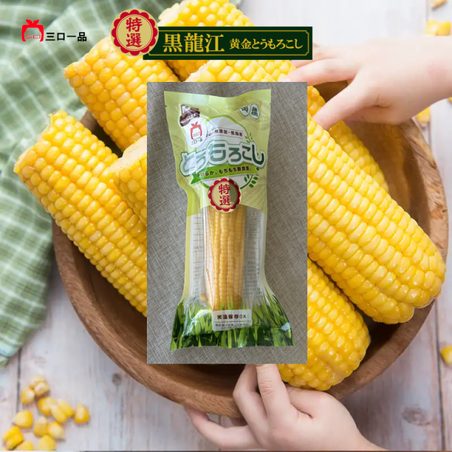 【特選】黒龍江・黄金とうもろこし　採れたてのフレッシュなおいしさもちっと広がる、こだわり食感のとうもろこし