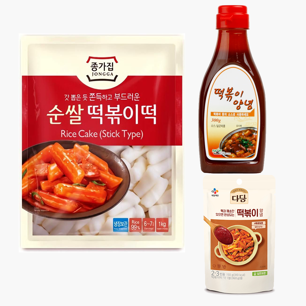 【JONGGA】トッポギ500g/トッポギソース300g/トッポギソース150g　韓国おやつ/韓国食品/韓国ソース