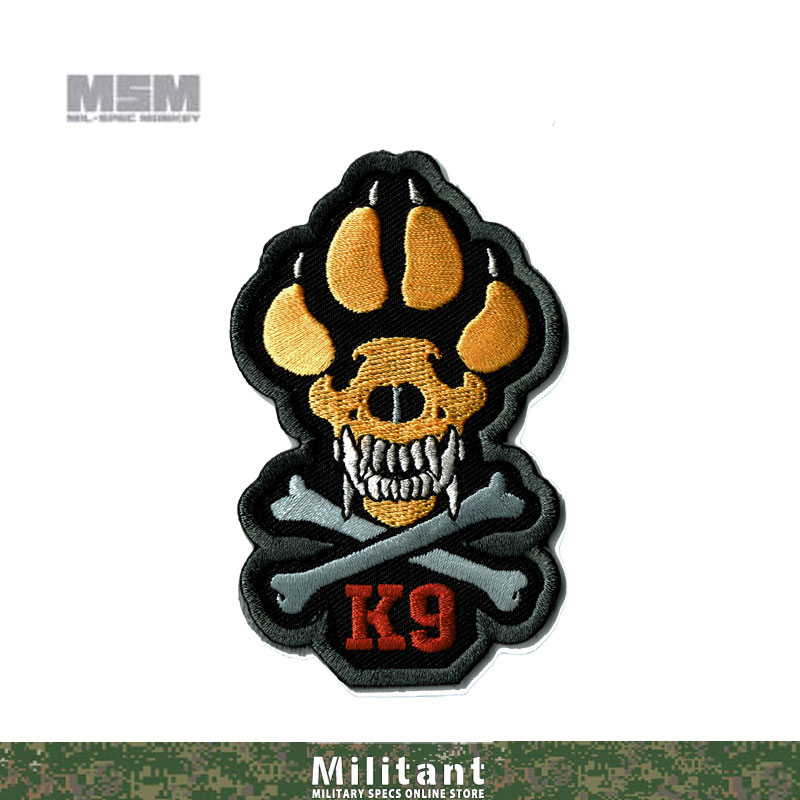 MILSPEC MONKEYパッチ　K9　（刺繍） 　FullColor