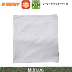 Gヘビー　ネックウォーマー　白　冬季訓練　裏起毛 戦人