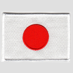 日の丸ワッペン(白)