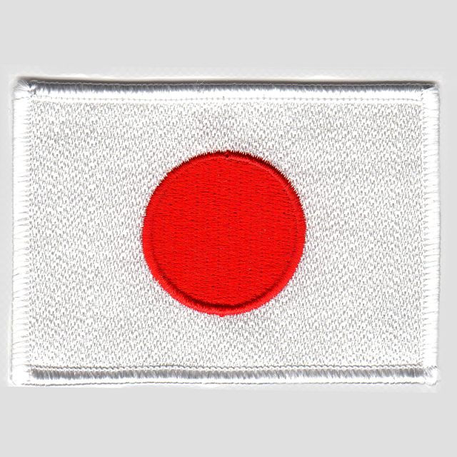 日の丸ワッペン(白)
