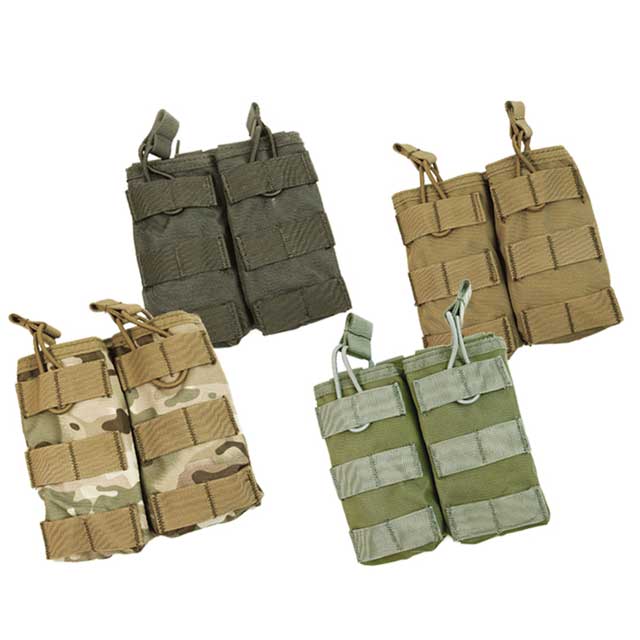 ライラクス GHOST GEAR M4/M16オープントップマガジンパウチ ダブル  TAN エアガン エアーガン