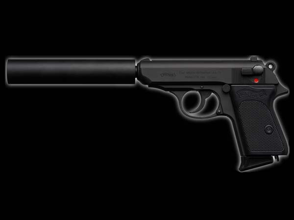 マルシン モデルガン完成品 ワルサーPPK サイレンサーモデル ブラックHW