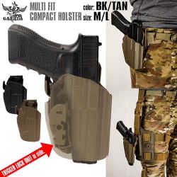 ライラクス GARUDA ガルーダ マルチフィットコンパクトホルスター MULTI FIT COMPACT HOLSTER 【TAN】【L】 エアガン エアーガン