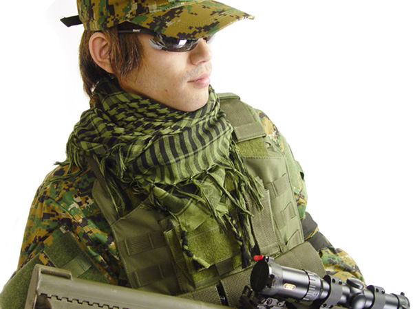 ライラクス GHOST GEAR アフガンストール BLACK/OLIVE GREEN