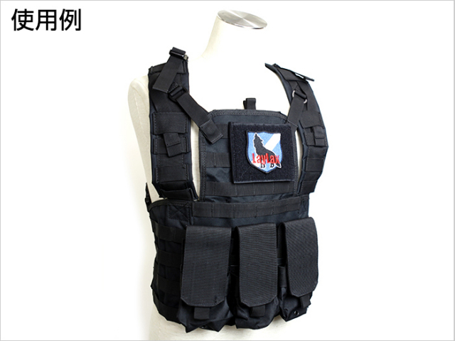 PRO CLUB タクティカルベスト 黒 ベルクロパネル付き 5KU ARC Glock SPARC-Sスタイル コンペンセイター Black (14mm逆