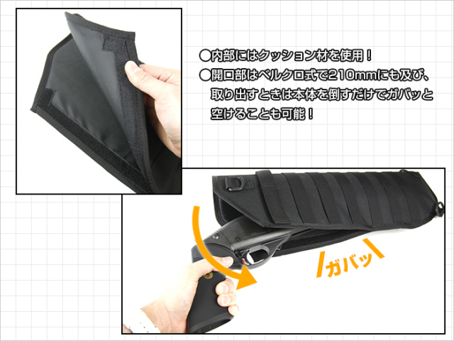 ガン　パーツ　電動ガン用 BATTLE STYLE ショットガンシース ミドル ブリーチャー for MP7A1 ブラック ライラクス Battle Style ショットガンシース ミドル for ブリー