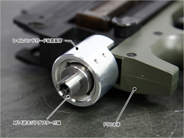 ライラクス NITRO.Vo P90 Keymodレイルハンドガード エアガン