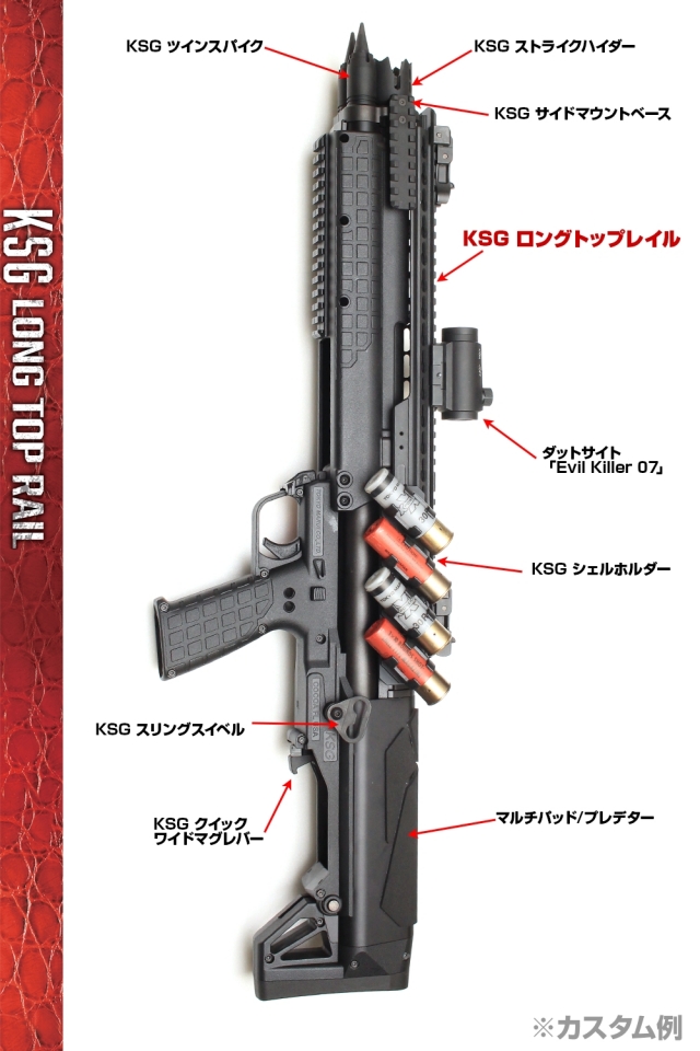 ライラクス NITRO.Vo KSG キーモッド ロングトップレイル KSG