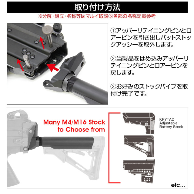 ライラクス F.FACTORY 東京マルイ Mk46ストックベースセット