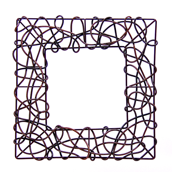 ワイヤーバイン・フレームM ◻︎25cm  ブラウン