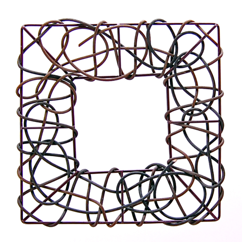 ワイヤーバイン・フレームL ◻︎30cm  ブラウン