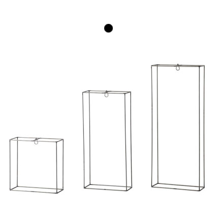 Thin iron frame シンアイアンフレーム　18L7.5W38H SILVER/550-058-700