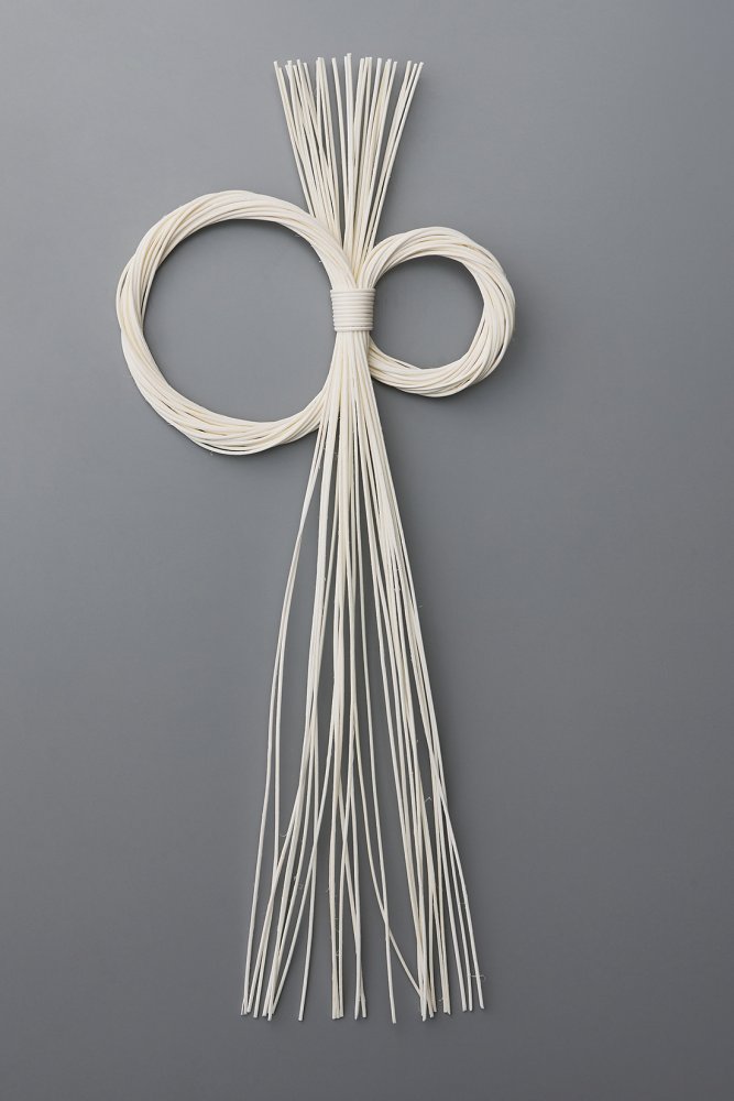 丸籐ふた輪流し　白　72120-010