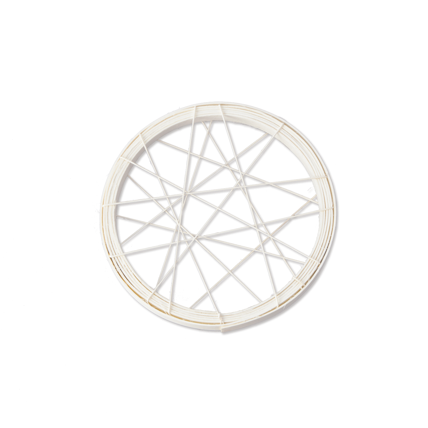 ラタンレーシーフレーム　小　白