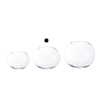 GLASS ball ガラス ボウル 13φ9.5H CLEAR/777-028-000