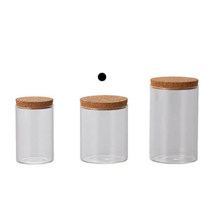 Glass Cylinder with Cork 9.5φ12H CLEAR/777-411-000