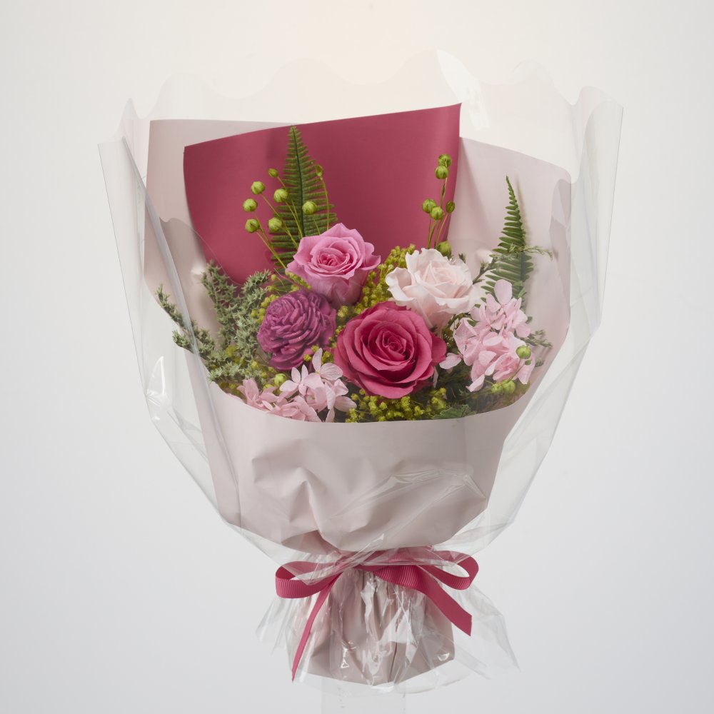 プリザスタンドブーケ　ピンク 　ST140-100