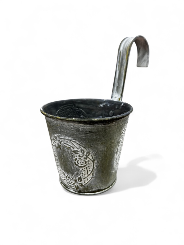 ブリキポット　小　フック付き/45021/NatureDesigns　【廃盤セール60％ＯＦＦ】