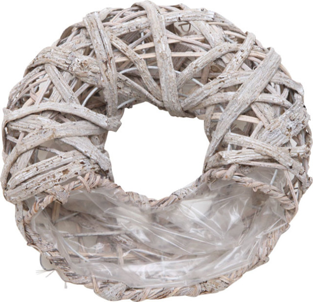 ドーナッツリース・S　ウォッシュホワイト