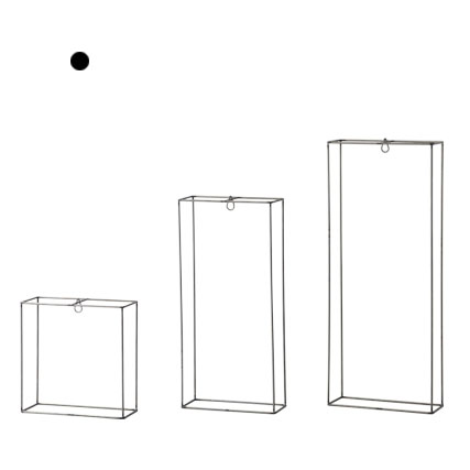 Thin iron frame シンアイアンフレーム 20L7.5W20H SILVER/550-056-700