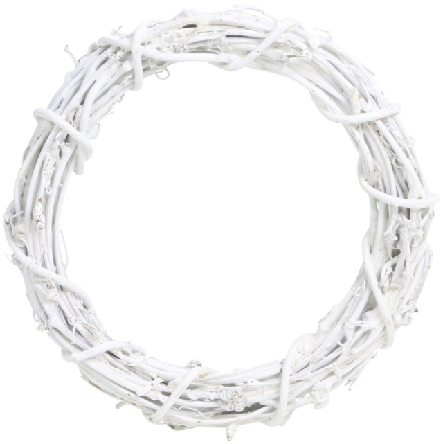 ひげづるリ－ス　ホワイト　15ｃｍ　特別割引60％OFF