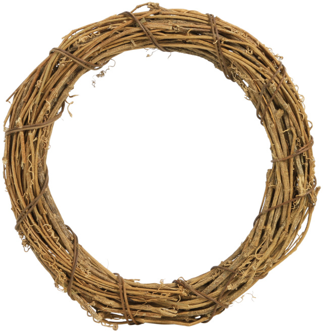 黄づるリース　直径２５ｃｍ　636-002