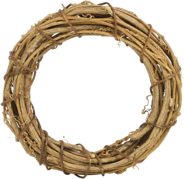黄づるリース　直径１５ｃｍ　636-004