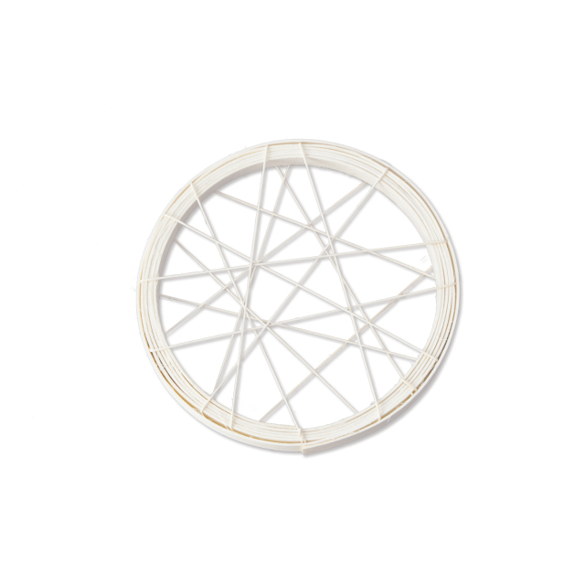 ラタンレーシーフレーム　小　白