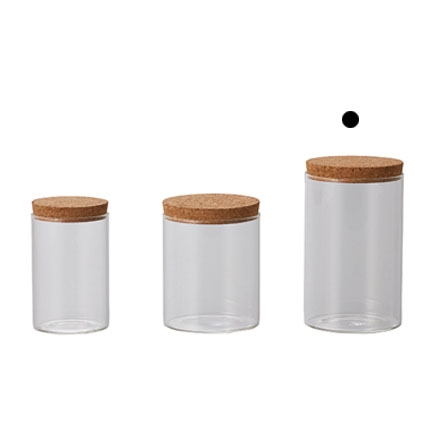 Glass Cylinder with Cork 9.5φ16H CLEAR/777-412-000