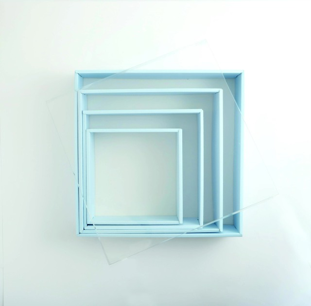 リースボックス　ブルー　25cm×25cm　5枚セット　87272