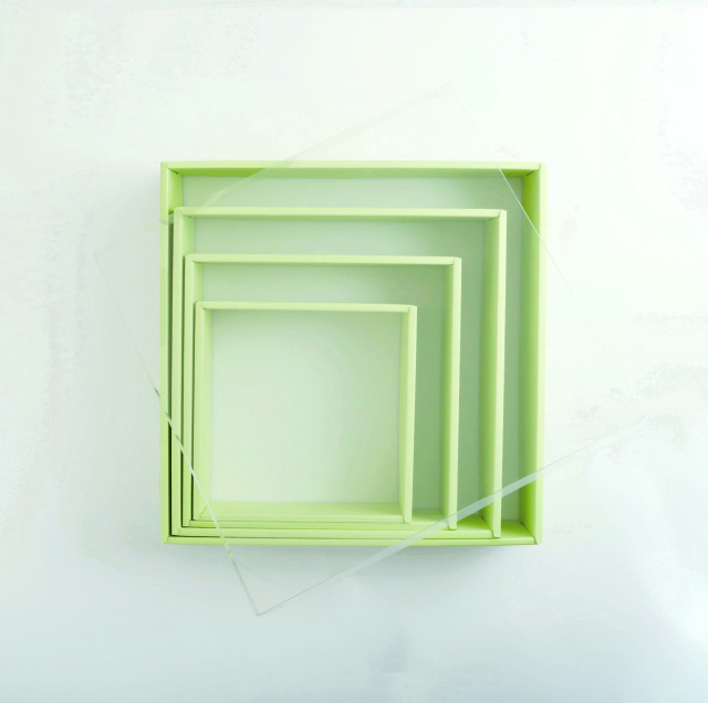 リースボックス　グリーン　35cm×35cm　５枚セット　87278