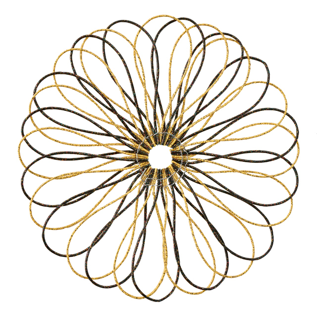 水引花菊飾り　黒/金　MH551-20