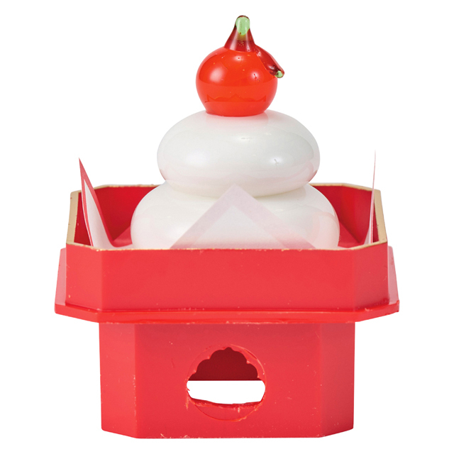 ガラスのミニ鏡餅　GG105